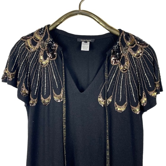 NANETTE LEPORE KARTIKA MERINO WOOL SEQUIN EMBELLISHED MINI DRESS - Picture 7 of 15